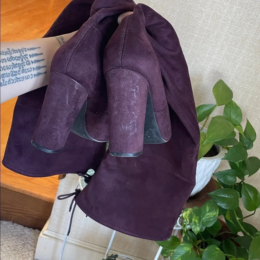 A New Day Elegant Purple Suede Over-the-Knee Boots 7.5